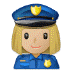 👮🏼‍♀️ woman police officer: medium-light skin tone display on Samsung